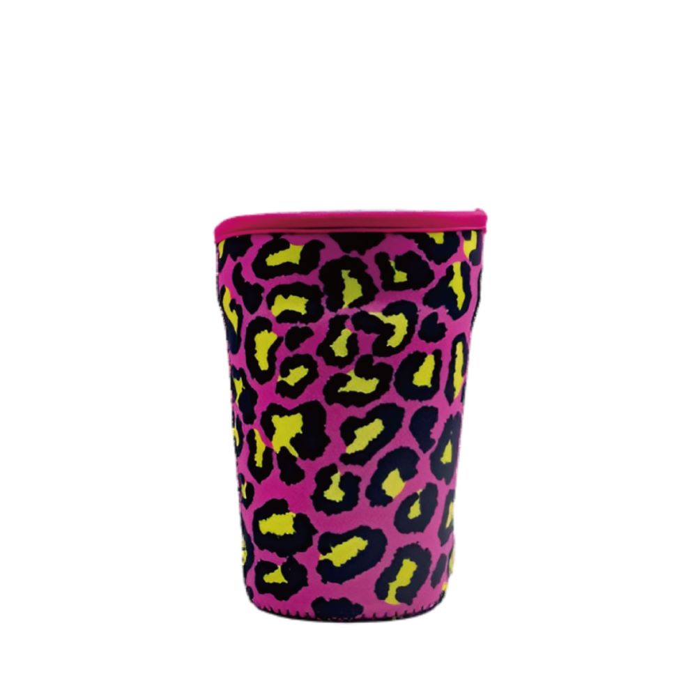 Cup Holder, Rose Red Leopard Print Pattern